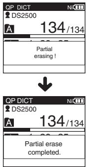 OLYMPUS DS-2500,  DS 2500 - Press the ERASE button to confirm erase. - 1