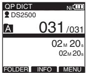 OLYMPUS DS-2500,  DS 2500 - Press the STOP button to stop recording. - 1