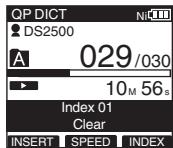 OLYMPUS DS-2500,  DS 2500 - Clearing an index mark - 1