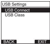 OLYMPUS DS-2500,  DS 2500 - Press the + or - button to select [USB Connect] or [USB Class]. - 1