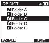 OLYMPUS DS-2500,  DS 2500 - Press the + or - button to select the folder, then press the PLAY/OK button. - 1