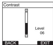 OLYMPUS DS-2500,  DS 2500 - Press the + or - button to set the contrast level. - 1