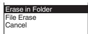 OLYMPUS DS-2500,  DS 2500 - Erasing all files in a folder - 2