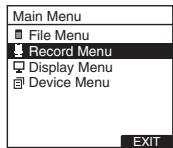 OLYMPUS DS-2500,  DS 2500 - Press the + or - button to move to [Main Menu] item to be set. - 1