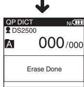 OLYMPUS DS-2500,  DS 2500 - Erasing all files in a folder - 5