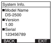 OLYMPUS DS-2500,  DS 2500 - Check system information [System info.] - 3