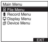 OLYMPUS DS-2500,  DS 2500 - Press the F3 (MENU) button. - 1