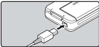 OLYMPUS DS-2500,  DS 2500 - Charging by connecting to a computer via USB - 3