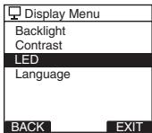 OLYMPUS DS-2500,  DS 2500 - Select [LED] at the [Display Menu] screen, then press the PLAY/OK or  button. - 1