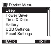 OLYMPUS DS-2500,  DS 2500 - Select [Beep] at the [Device Menu] screen, then press the PLAY/OK or  button. - 1