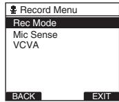 OLYMPUS DS-2500,  DS 2500 - Press the ^+ or - button to move to the menu item to be set. - 1