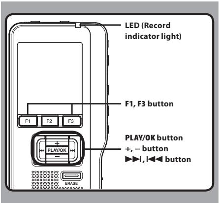 OLYMPUS DS-2500,  DS 2500 - Press the F3 (EXIT) or 1 button to close the menu screen. - 1