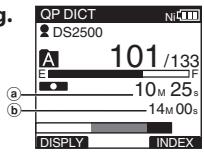 OLYMPUS DS-2500,  DS 2500 - Press the REC button to start overwriting. - 1