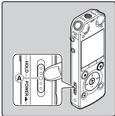 OLYMPUS LS-3,  LS-100,  LS-12,  LS-14,  LS-20,  LS-20M,  LS-3,  LS-5 - Exit HOLD mode - 1