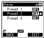 OLYMPUS LS-3,  LS-100,  LS-12,  LS-14,  LS-20,  LS-20M,  LS-3,  LS-5 - Press the ^+ or - button to select a preset number. - 1