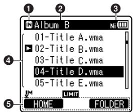 OLYMPUS LS-3,  LS-100,  LS-12,  LS-14,  LS-20,  LS-20M,  LS-3,  LS-5 - List display ② - 1