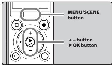 OLYMPUS LS-3,  LS-100,  LS-12,  LS-14,  LS-20,  LS-20M,  LS-3,  LS-5 - Changing the recording scene [Rec Scene] - 1