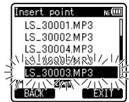 OLYMPUS LS-3,  LS-100,  LS-12,  LS-14,  LS-20,  LS-20M,  LS-3,  LS-5 - Rearranging files [Replace] - 4