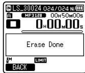 OLYMPUS LS-3,  LS-100,  LS-12,  LS-14,  LS-20,  LS-20M,  LS-3,  LS-5 - Erasing files - 5