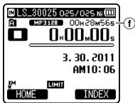 OLYMPUS LS-3,  LS-100,  LS-12,  LS-14,  LS-20,  LS-20M,  LS-3,  LS-5 - Press the STOP (■) button to stop recording. - 1