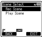 OLYMPUS LS-3,  LS-100,  LS-12,  LS-14,  LS-20,  LS-20M,  LS-3,  LS-5 - Changing the recording scene [Rec Scene] - 2