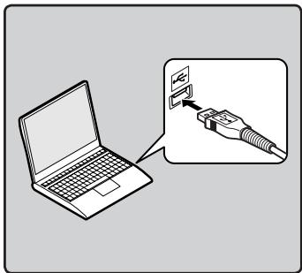 OLYMPUS LS-3,  LS-100,  LS-12,  LS-14,  LS-20,  LS-20M,  LS-3,  LS-5 - Charging by connecting to a computer via USB - 2