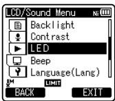 OLYMPUS LS-3,  LS-100,  LS-12,  LS-14,  LS-20,  LS-20M,  LS-3,  LS-5 - Press the + or - button to move to the item you want to set. - 1