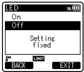 OLYMPUS LS-3,  LS-100,  LS-12,  LS-14,  LS-20,  LS-20M,  LS-3,  LS-5 - Press the OK button to complete the setting. - 1