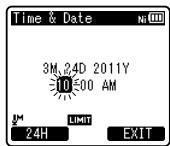 OLYMPUS LS-3,  LS-100,  LS-12,  LS-14,  LS-20,  LS-20M,  LS-3,  LS-5 - Press the OK button to complete the setting. - 1