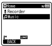 OLYMPUS LS-3,  LS-100,  LS-12,  LS-14,  LS-20,  LS-20M,  LS-3,  LS-5 - Press the + or - button to select the mode. - 1