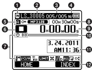 OLYMPUS LS-3,  LS-100,  LS-12,  LS-14,  LS-20,  LS-20M,  LS-3,  LS-5 - File display - 1