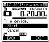 OLYMPUS LS-3,  LS-100,  LS-12,  LS-14,  LS-20,  LS-20M,  LS-3,  LS-5 - Press the ^+ button to select [Start]. - 1