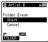 OLYMPUS LS-3,  LS-100,  LS-12,  LS-14,  LS-20,  LS-20M,  LS-3,  LS-5 - Press the ^+ button to select [Start]. - 1
