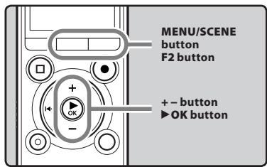 OLYMPUS LS-3,  LS-100,  LS-12,  LS-14,  LS-20,  LS-20M,  LS-3,  LS-5 - Menu setting method - 1