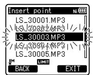OLYMPUS LS-3,  LS-100,  LS-12,  LS-14,  LS-20,  LS-20M,  LS-3,  LS-5 - Rearranging files [Replace] - 3