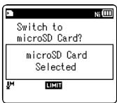 OLYMPUS LS-3,  LS-100,  LS-12,  LS-14,  LS-20,  LS-20M,  LS-3,  LS-5 - Inserting a microSD card - 5