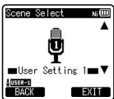 OLYMPUS LS-3,  LS-100,  LS-12,  LS-14,  LS-20,  LS-20M,  LS-3,  LS-5 - Changing the recording scene [Rec Scene] - 3
