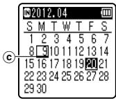 OLYMPUS VN-712PC, VN-711PC, VN-713PC - Press the +, -, ►► | or |◄◄ button to select the date. - 1
