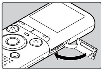 OLYMPUS VN-712PC, VN-711PC, VN-713PC - Inserting a microSD card - 3