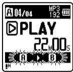 OLYMPUS VN-712PC, VN-711PC, VN-713PC - Press the REC (●) button again at the position where you want to end segment repeat playback. - 1