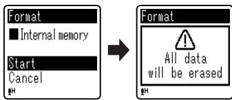 OLYMPUS VN-712PC,  VN-711PC,  VN-713PC - Press the + button to select [Start], and press the ▶ OK button. - 1