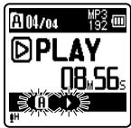 OLYMPUS VN-712PC, VN-711PC, VN-713PC - Press the REC (●) button at the point you want to start segment repeat playback. - 1