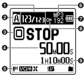 OLYMPUS VN-712PC, VN-711PC, VN-713PC - Display (LCD panel) - 1