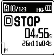 OLYMPUS VN-8500 PC DNS, VN-8500PC, VN-8500PC ME-32, VN-850PC ME-52 - In Menu mode selection: - 1