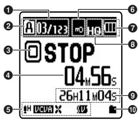 OLYMPUS VN-8500 PC DNS, VN-8500PC, VN-8500PC ME-32, VN-850PC ME-52 - Display (LCD panel): - 1