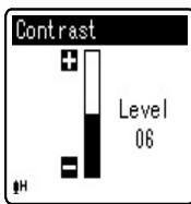 OLYMPUS VN-8500 PC DNS,  VN-8500PC,  VN-8500PC ME-32,  VN-850PC ME-52 - ① Select [Contrast] from the menu on the [LCD/Sound Menu]. - 1