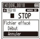 OLYMPUS WS-831 - Suppression de fichiers - 6