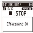 OLYMPUS WS-831 - Suppression de fichiers - 10