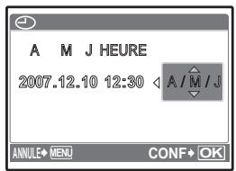 OLYMPUS FE-280 - À propos de l'écran de réglage de la date et de l'heure - 7
