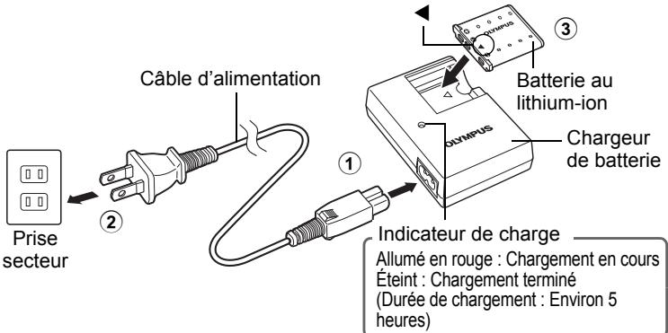 OLYMPUS FE-280 - a. Chargez la batterie. - 1